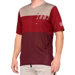 100 Percent Airmatic Short Sleeve Jersey - Brick/Red