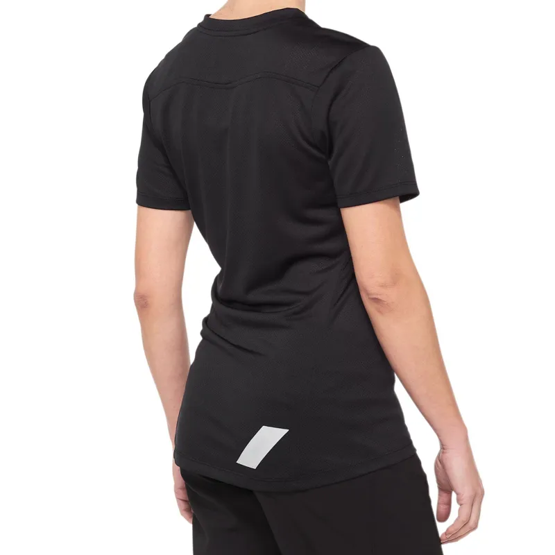 100 Percent Ridecamp Womens Short Sleeve Jersey - Black/Grey 4 100 Percent Ridecamp Womens Short Sleeve Jersey - Black/Grey - Image 2