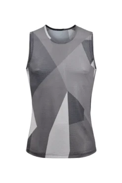 Cube Mesh Sleeveless Baselayer - Grey Camo