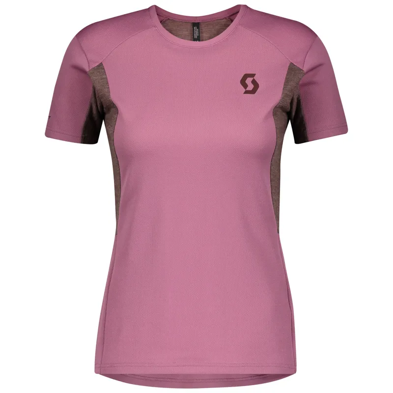 Scott Trail MTN Tech Womens Tee - Cassis Pink/Maroon Red 4 Scott Trail MTN Tech Womens Tee - Cassis Pink/Maroon Red - Image 2