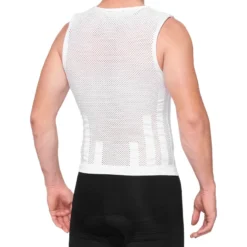100 Percent Zephyr Cooling Tank Sleeveless Base Layer - White