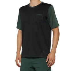 100 Percent Ridecamp Men's Short Sleeve Jersey - Black/Forest Green