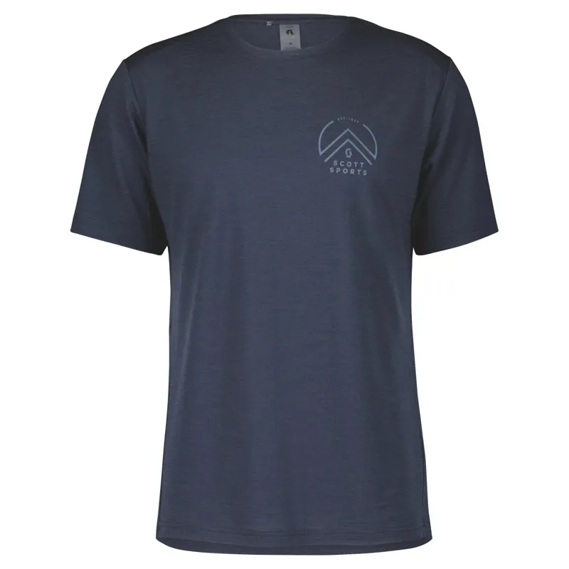 Scott Defined Merino Tech Men's Short Sleeve Jersey - Dark Blue 4 Scott Defined Merino Tech Men's Short Sleeve Jersey - Dark Blue - Image 2