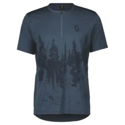 Scott Trail Flow Zip Men's Short Sleeve Jersey - Metal Blue/Dark Blue 9 Scott Trail Flow Zip Men's Short Sleeve Jersey - Metal Blue/Dark Blue -Scott Store 4032317378