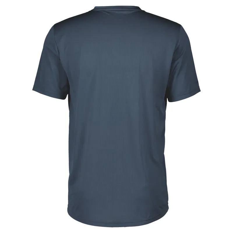 Scott Trail Flow Zip Men's Short Sleeve Jersey - Metal Blue/Dark Blue 2 Scott Trail Flow Zip Men's Short Sleeve Jersey - Metal Blue/Dark Blue