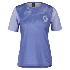 Scott Trail Vertic Women's Short Sleeve Jersey - Dark Blue/Braze Orange