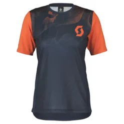 Scott Trail Vertic Women's Short Sleeve Jersey - Dark Blue/Braze Orange -Scott Store 4082797556