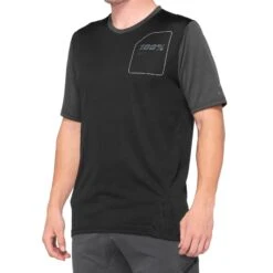 100 Percent Ridecamp Men's Short Sleeve Jersey - Black/Forest Green -Scott Store 41401 052