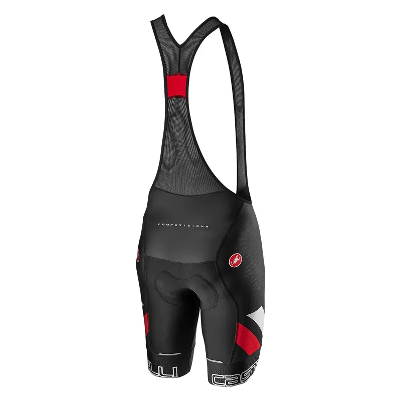 Castelli Competizione Kit Bib Shorts - Black/Silver Grey/Fiery Red 3 Castelli Competizione Kit Bib Shorts - Black/Silver Grey/Fiery Red