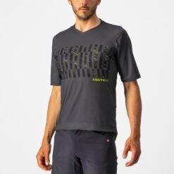 Castelli Trail Tech Men's Technical T-Shirt - Electric Lime/Dark Lime -Scott Store CS220080301 1