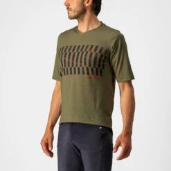 Castelli Trail Tech Men's Technical T-Shirt - Electric Lime/Dark Lime -Scott Store CS220083531 1