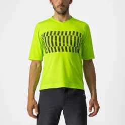 Castelli Trail Tech Men's Technical T-Shirt - Electric Lime/Dark Lime -Scott Store CS220083831 1