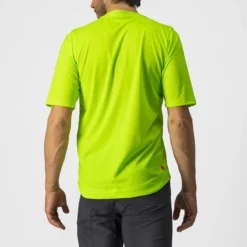 Castelli Trail Tech Men's Technical T-Shirt - Electric Lime/Dark Lime -Scott Store CS220083831 2