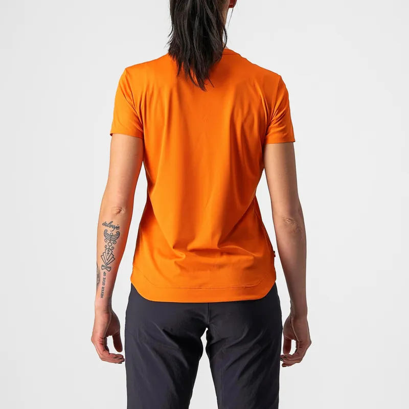 Castelli Tech 2 Women's Technical T-Shirt - Orange Rust 5 Castelli Tech 2 Women's Technical T-Shirt - Orange Rust - Image 3