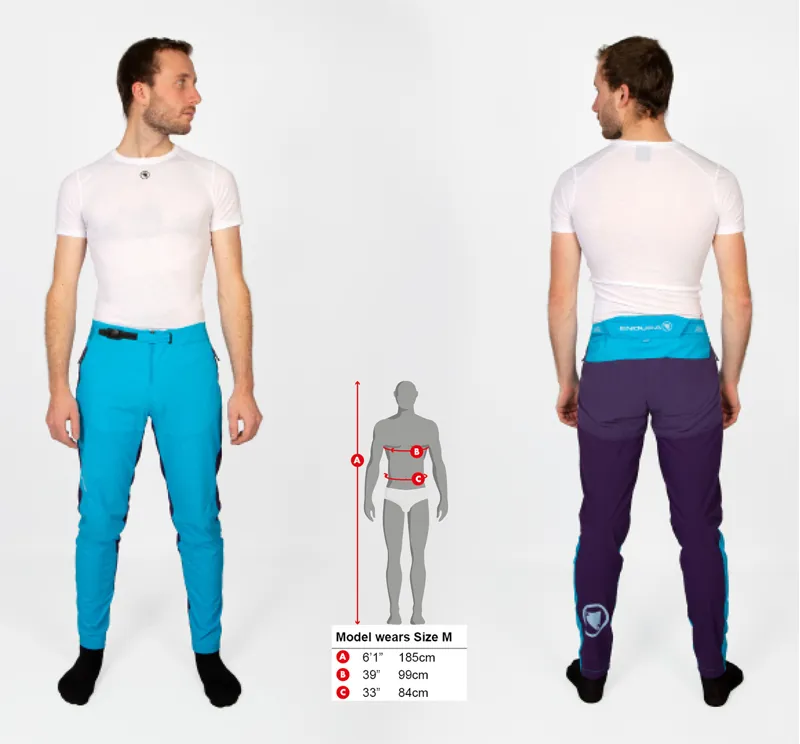 Endura MT500 Burner Men's MTB Pants - Electric Blue 4 Endura MT500 Burner Men's MTB Pants - Electric Blue - Image 2