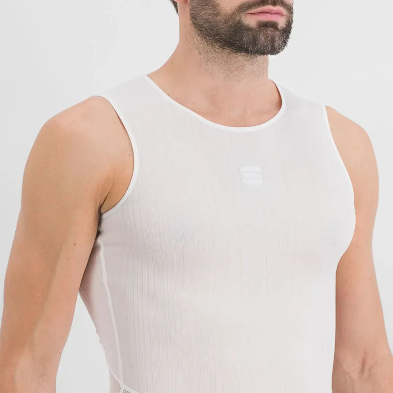 Sportful Pro Men's Sleeveless Base Layer - White 4 Sportful Pro Men's Sleeveless Base Layer - White - Image 2
