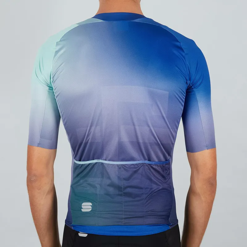 Sportful Bomber Short Sleeve Jersey - Green/Blue 3 Sportful Bomber Short Sleeve Jersey - Green/Blue
