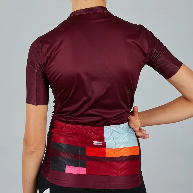 Sportful Idea Womens Short Sleeve Jersey - Red Wine 6 Sportful Idea Womens Short Sleeve Jersey - Red Wine - Image 4