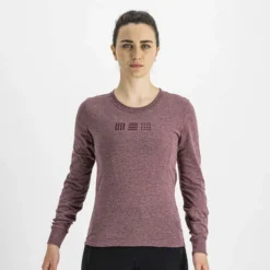 Sportful Giara Women's Long Sleeve Technical T-Shirt - Red Wine