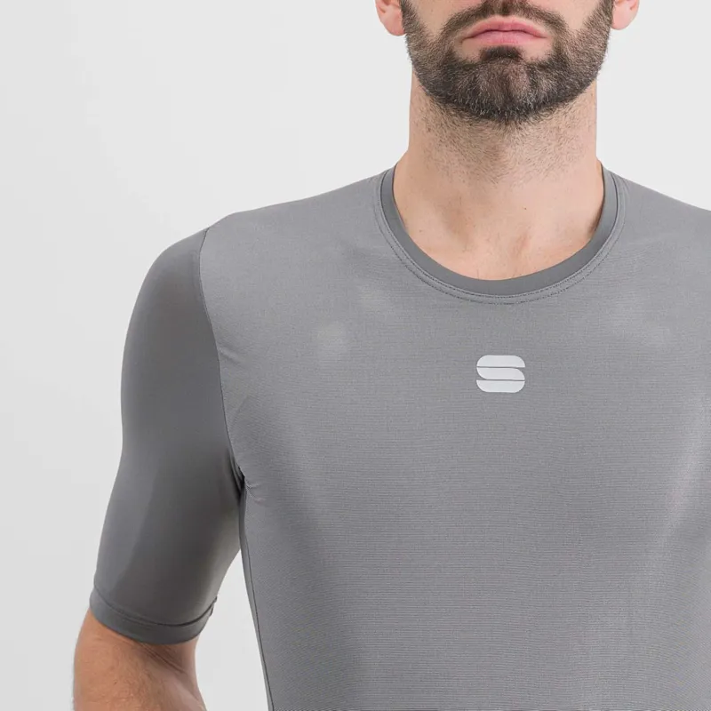 Sportful Fiandre Men's Short Sleeve Thermal Base Layer - Ash Grey 3 Sportful Fiandre Men's Short Sleeve Thermal Base Layer - Ash Grey