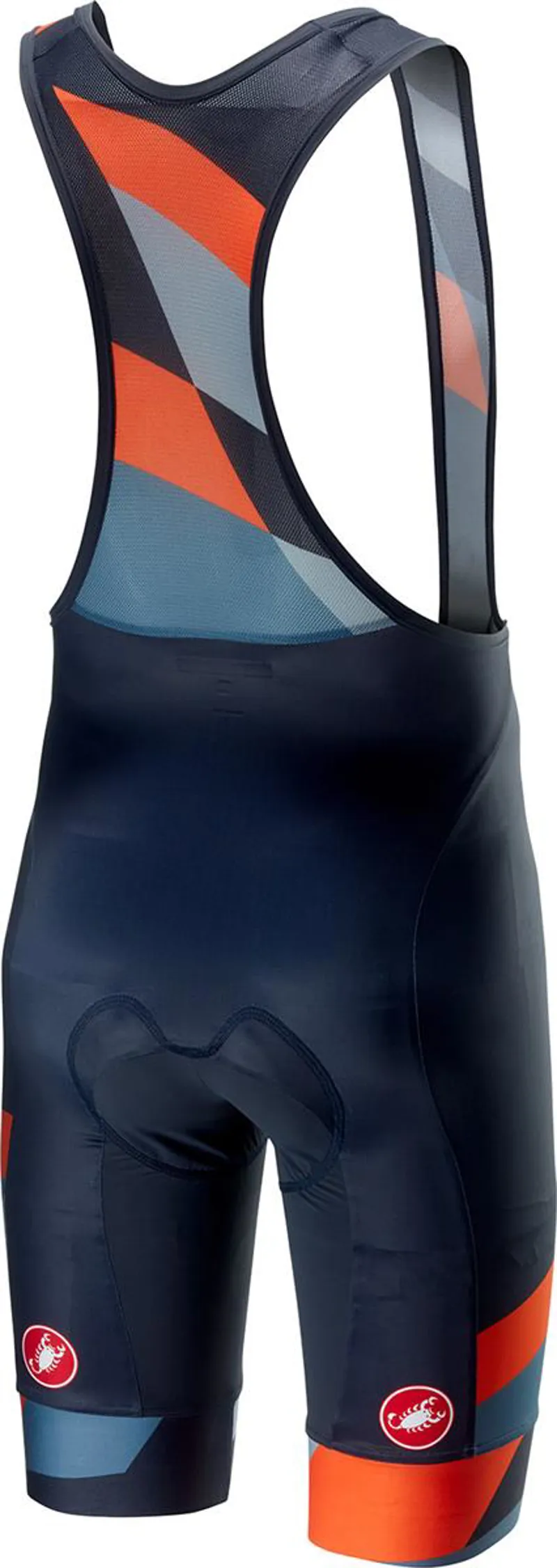 Castelli Tabula Rasa Bibshort - Multicolour Blue/Orange 4 Castelli Tabula Rasa Bibshort - Multicolour Blue/Orange - Image 2