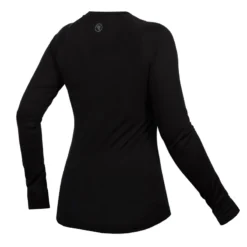 Endura BaaBaa Blend Women's Long Sleeve Baselayer - Black -Scott Store e6165bk back lg