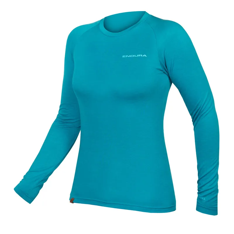 Endura BaaBaa Blend Women's Long Sleeve Baselayer - Paific Blue 9 Endura BaaBaa Blend Women's Long Sleeve Baselayer - Paific Blue - Image 7
