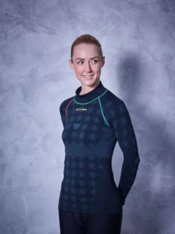 Cube Race Be Warm Womens Long Sleeve Base Layer - Black