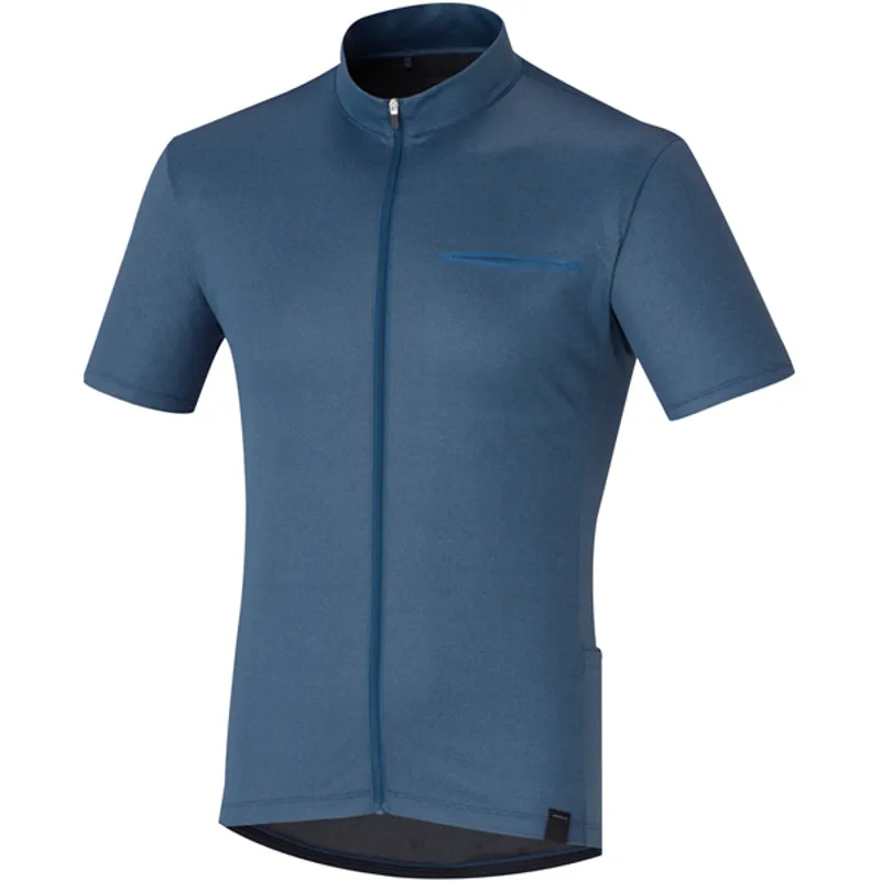 Shimano Transit Pavement Short Sleeve Jersey - Blue 3 Shimano Transit Pavement Short Sleeve Jersey - Blue