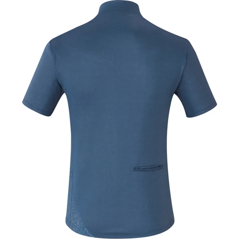 Shimano Transit Pavement Short Sleeve Jersey - Blue 4 Shimano Transit Pavement Short Sleeve Jersey - Blue - Image 2